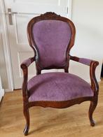 Fauteuil antiek/barok, opnieuw bekleed, Ophalen