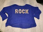 Blauw gehaakte panter print rock sweater trui mt one size M, Maat 38/40 (M), Boetiek, Blauw, Ophalen of Verzenden