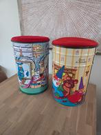 Vintage David de Kabouter & De Fabeltjes Krant opberg blik., Ophalen of Verzenden, Gebruikt