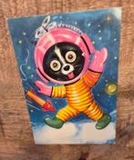 Poes in ruimtepak in space - bewegende oogjes, Verzamelen, Ansichtkaarten | Themakaarten, Verzenden, Gelopen, Kinderen