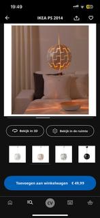 IKEA PS 2014 hanglamp wit met oranje, Huis en Inrichting, Lampen | Tafellampen, Ophalen of Verzenden, Gebruikt, Minder dan 50 cm