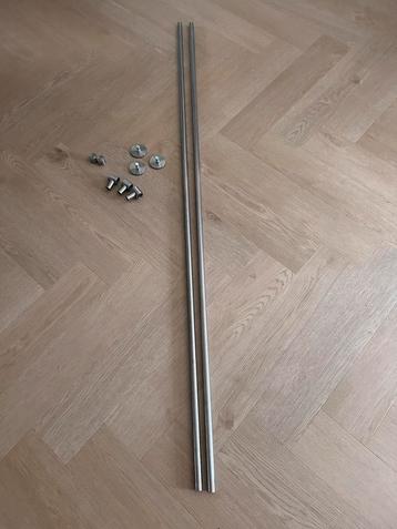 Roestvrijstalen gordijnrails 3.80 meter beschikbaar voor biedingen