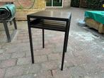 Ikea Nyboda bijzettafeltje zwart zgan, Huis en Inrichting, Minder dan 55 cm, Metaal of Aluminium, Rond, Zo goed als nieuw