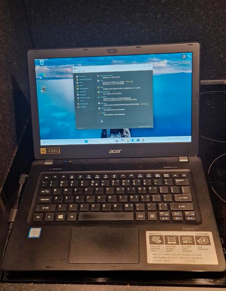 Acer Aspire V13 - Windows 11 - Goede Staat!, Computers en Software, Windows Laptops, Gebruikt, 13 inch, SSD, 2 tot 3 Ghz, 8 GB