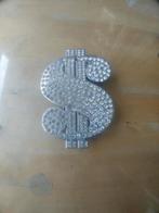 Zilver Dollar Teken Riem Gesp, Ophalen of Verzenden, Zo goed als nieuw, Overige kleuren, Losse buckle of gesp