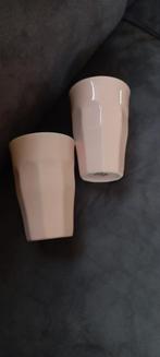 HEMA Mirabeau mokken, lichtroze glanzend, Ophalen of Verzenden, Zo goed als nieuw, Overige stijlen, Kop(pen) en/of Schotel(s)