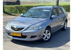 Mazda 6 2.0 Sportbreak Touring 2004 Grijs, Auto's, Voorwielaandrijving, 65 €/maand, 4 cilinders, Alcantara