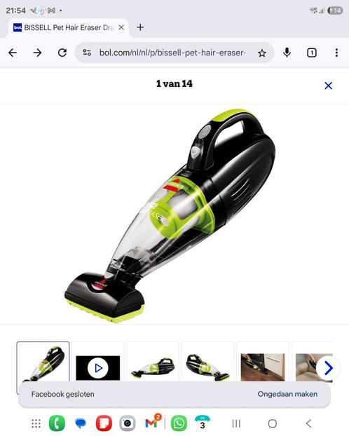 BISSELL Pet Hair Eraser Draadloze Kruimeldief, Witgoed en Apparatuur, Stofzuigers, Gebruikt, Kruimeldief, Reservoir, Ophalen of Verzenden