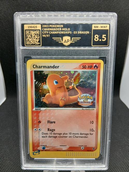 Pokemon Charmander EX Dragon AP 8.5, Hobby en Vrije tijd, Verzamelkaartspellen | Pokémon, Zo goed als nieuw, Losse kaart, Foil