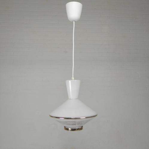 Hanglamp, met glazen kap in UFO model, jaren 50, Antiek en Kunst, Antiek | Lampen, Ophalen of Verzenden