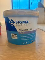 Sigma Sigmatin DGL Matt 10L (RAL 9010) + Voorstrijk, Ophalen, Zo goed als nieuw, Wit