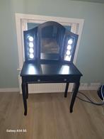 Kaptafel zwart met verlichting 80x76x40cm  135cm, Ophalen, Zo goed als nieuw