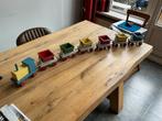 Houten trein met 6 wagons, Ophalen of Verzenden, Gebruikt
