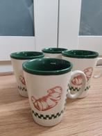 Set van 4 bekers met croissants Just Mugs Engeland, Huis en Inrichting, Keuken | Servies, Ophalen