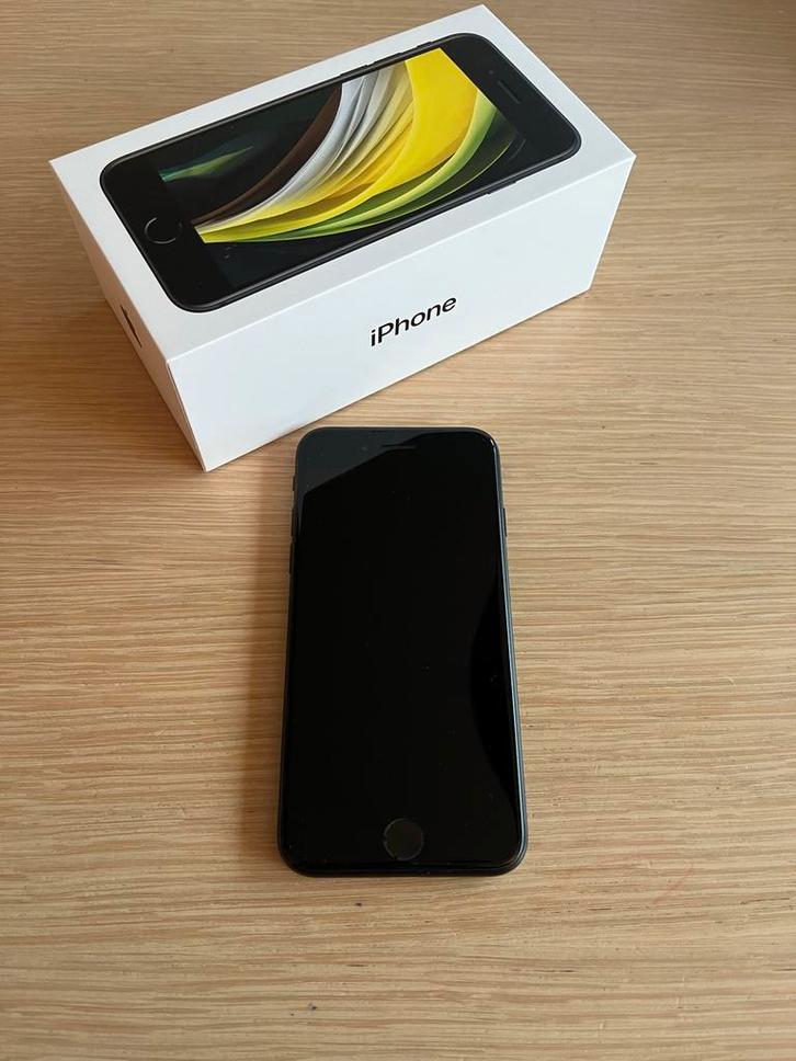 iPhone SE 2020 Zwart 64GB - Goed Onderhouden, Telecommunicatie, Mobiele telefoons | Apple iPhone, Gebruikt, 64 GB, Zonder abonnement