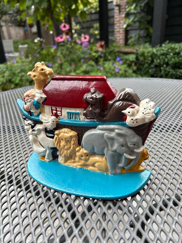 Metalen Ark van Noach Decoratie, Verzamelen, Beelden en Beeldjes, Gebruikt, Dier, Ophalen of Verzenden