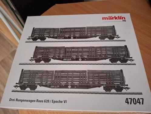 Marklïn HO 47047 set rongenwagons + houtlading, Hobby en Vrije tijd, Modeltreinen | H0, Zo goed als nieuw, Wagon, Wisselstroom