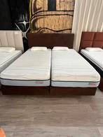 Boxspring met Mline Matras 180x220, Bruin, Tweepersoons, Ophalen of Verzenden, Zo goed als nieuw