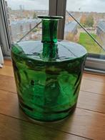 Groene glazen vaas, Huis en Inrichting, Woonaccessoires | Vazen, Ophalen, Minder dan 50 cm, Groen, Glas