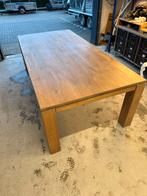 Eikenhouten eettafel - 250 cm lang, Gebruikt, 100 tot 150 cm, Eikenhout, 200 cm of meer