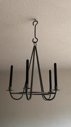 Leuke 5-arms ijzeren kroonluchter, Huis en Inrichting, Lampen | Kroonluchters, Ophalen, Zo goed als nieuw, Metaal