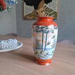 Handgeschilderde Japanse Satsuma vaas met bamboe motief, Ophalen of Verzenden