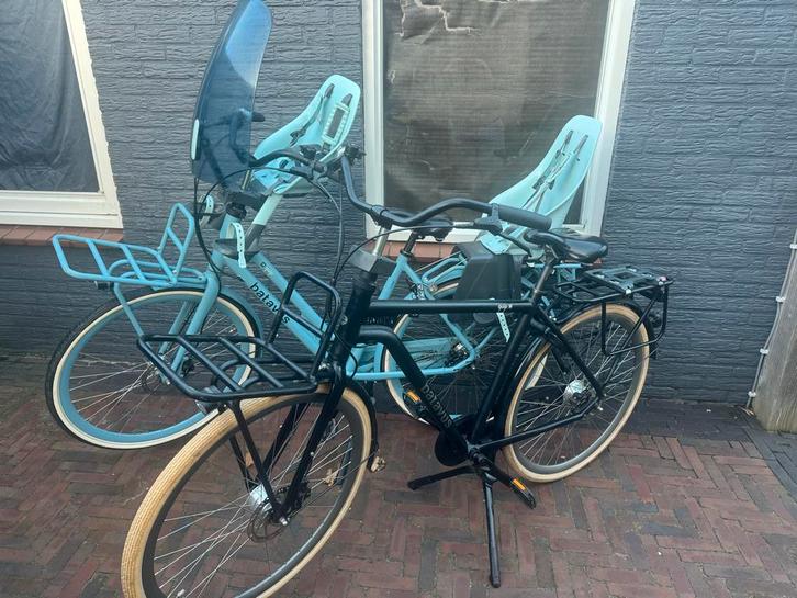 Batavus Dames & Herenfiets met Kinderzitjes en Accessoires, Fietsen en Brommers, Fietsen | Dames | Moederfietsen, Gebruikt, Batavus