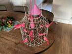Dutch Dilight lamp met vogeltjes, roze large, Ophalen of Verzenden, Gebruikt, Metaal, 50 tot 75 cm