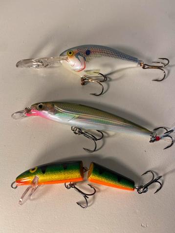 3x Kunstaas pluggen Rapala beschikbaar voor biedingen
