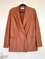 MANGO blazer maat M - camel/cognac - nep leer, Maat 38/40 (M), Mango, Bruin, Ophalen of Verzenden
