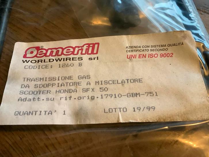 Honda SFX 50 complete kabelset van 3 stuks - Nieuw!   NOS, Fietsen en Brommers, Brommeronderdelen | Scooters, Nieuw, Honda, Overige typen