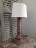 Schemerlamp tafellamp lampje lamp stoer sober hout landelijk, Ophalen, Gebruikt, Hout, Minder dan 50 cm