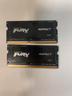 Kingston Fury Impact DDR4 64GB (2x32GB) SO-DIMM, Computers en Software, RAM geheugen, Fury, Verzenden, DDR4, Zo goed als nieuw