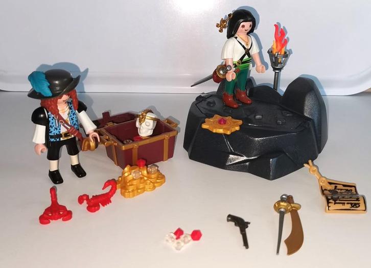 Playmobil piraten verstopplek voor de schat, 6683, Kinderen en Baby's, Speelgoed | Playmobil, Zo goed als nieuw, Complete set