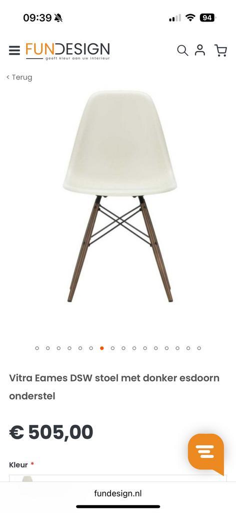 Vitra Aemes DSW stoel donker esdoorn onderstel, Huis en Inrichting, Stoelen, Zo goed als nieuw, Eén, Ophalen