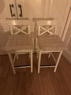 Ikea barkruk wit, Huis en Inrichting, Barkrukken, Ophalen, 60 tot 90 cm, Zo goed als nieuw, Hout