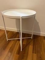 Tafeltje IKEA, Huis en Inrichting, Tafels | Bijzettafels, Minder dan 55 cm, Metaal of Aluminium, Rond, Zo goed als nieuw