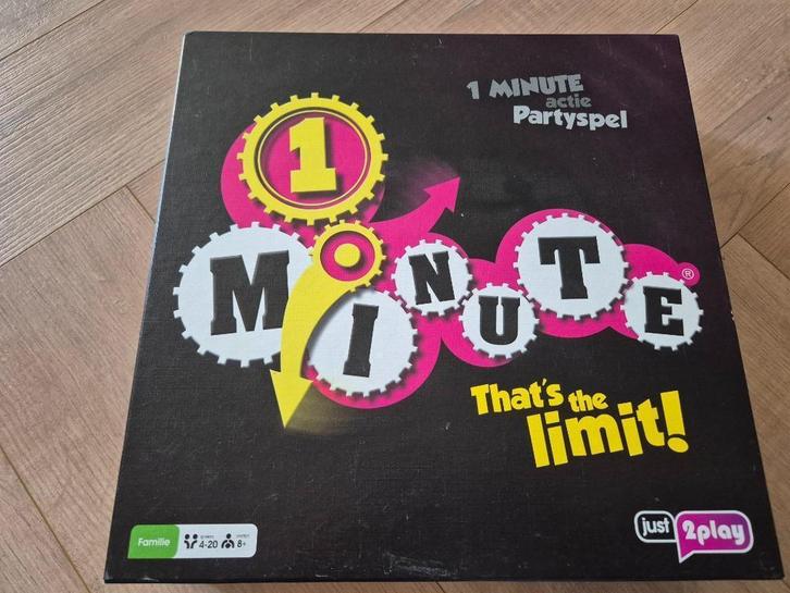 1 Minute - Bordspel, Hobby en Vrije tijd, Gezelschapsspellen | Bordspellen, Zo goed als nieuw, Ophalen of Verzenden