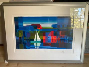 Zeefdruk Ton Schulten Op het water beschikbaar voor biedingen