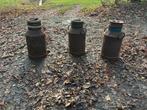 3 melkbussen met deksel te koop, Tuin en Terras, Tuinwanddecoratie, Ophalen of Verzenden, Zo goed als nieuw