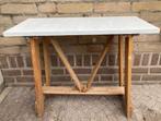 Brocante houten bankje - schildersbankje - tafeltje, Huis en Inrichting, Woonaccessoires | Overige, Ophalen, Gebruikt, Nvt, Nvt