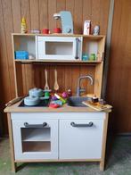 Ikea Duktig houten Keukentje inkl. pannen/kookspul/koffie-, Gebruikt, Hout, Ophalen