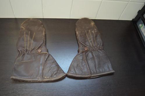 Ouderwetse leren (motor?) handschoenen paar 2, Antiek en Kunst, Antiek | Kleding en Accessoires, Dames, Heren, Ophalen of Verzenden