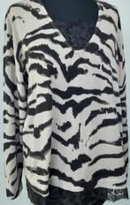 Marina Rinaldi trui zwart wolwit 44/46, Kleding | Dames, Verzenden, Nieuw, Maat 46/48 (XL) of groter, Wit