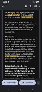 Startbewijs ASML Marathon Eindhoven oktober 2025, Tickets en Kaartjes, Kortingen en Cadeaubonnen, Eén persoon, Overige soorten