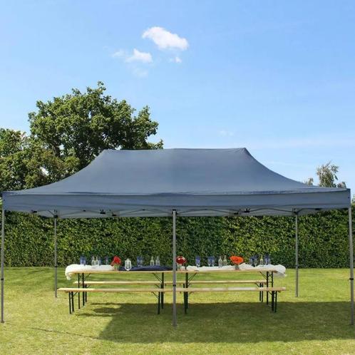 Professional Partytent Vouwtent Met Panoramavieuw 3x6m Grijs, Tuin en Terras, Partytenten, Nieuw, Partytent, Opvouwbaar, Ophalen of Verzenden