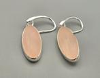 Zilveren oorbellen met edelsteen rozenkwarts. 2025/832., Hangers, ., Nieuw, Ophalen of Verzenden