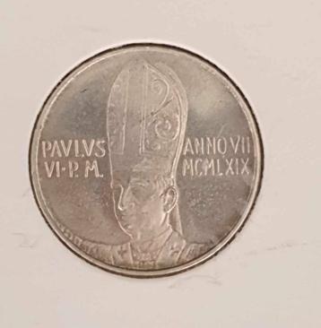 Vaticaanstad 500 Lire zilveren munt. Jaar 1969. beschikbaar voor biedingen