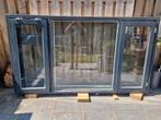 Hardhouten raamkozijn inclusief uitzet ijzers, Ophalen, Zo goed als nieuw, Hout, Raamkozijn
