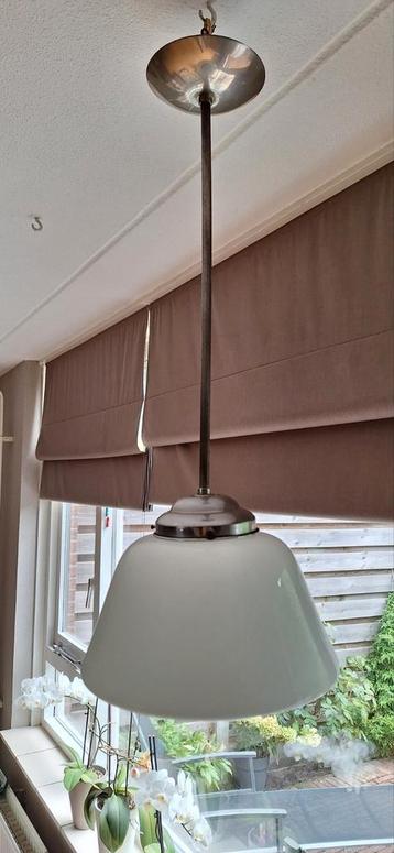 Kantoor/school hanglamp Gispen/Geso opaline melkglas gaaf beschikbaar voor biedingen